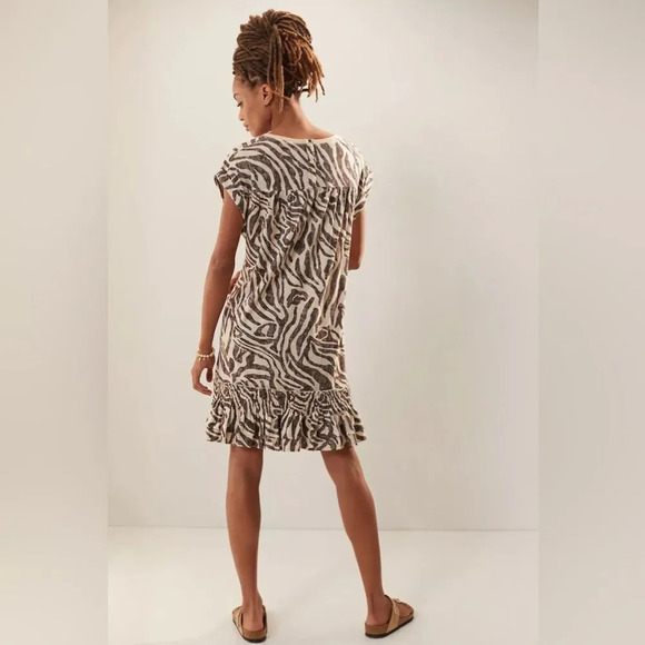 Daily Practice by Anthropologie Ruffled Mini Dress in Beige small - Picture 15 of 15